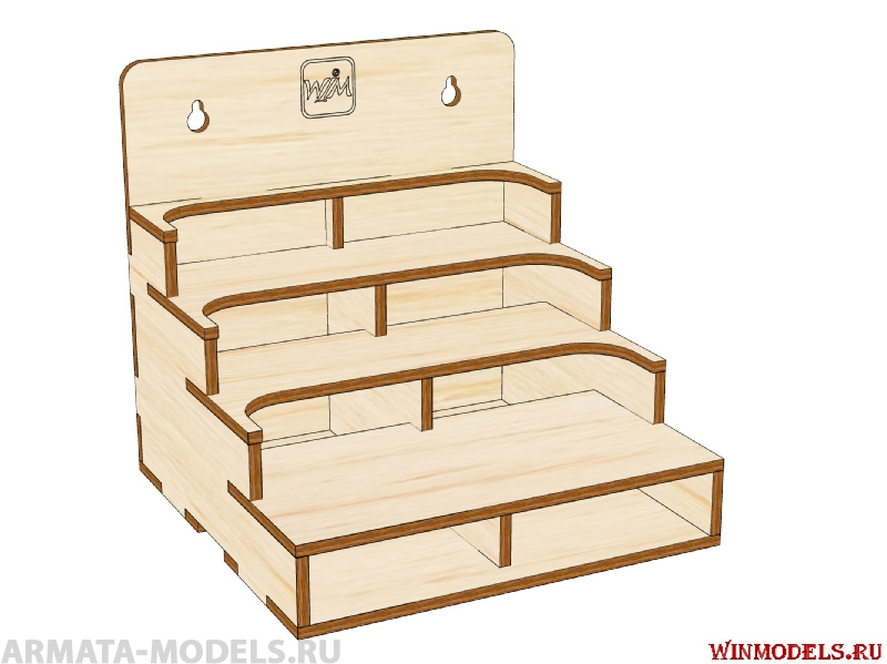 Mini-0010-38 Mini модуль-органайзер с полочками