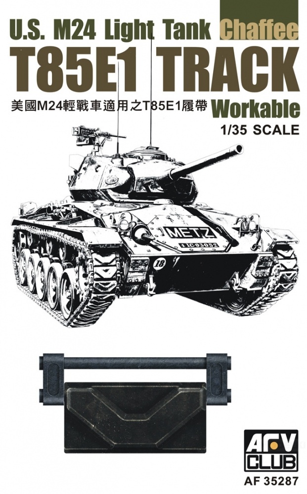 AF35287 1/35 T85E1 TRACK for U.S. M24 Light Tank (Workable) 1:35