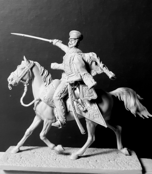 CHM-54233. Обер-офицер армейских гусарских полков, Россия 1812-14 гг.  54 мм. Материал - смола. Chronos Miniatures