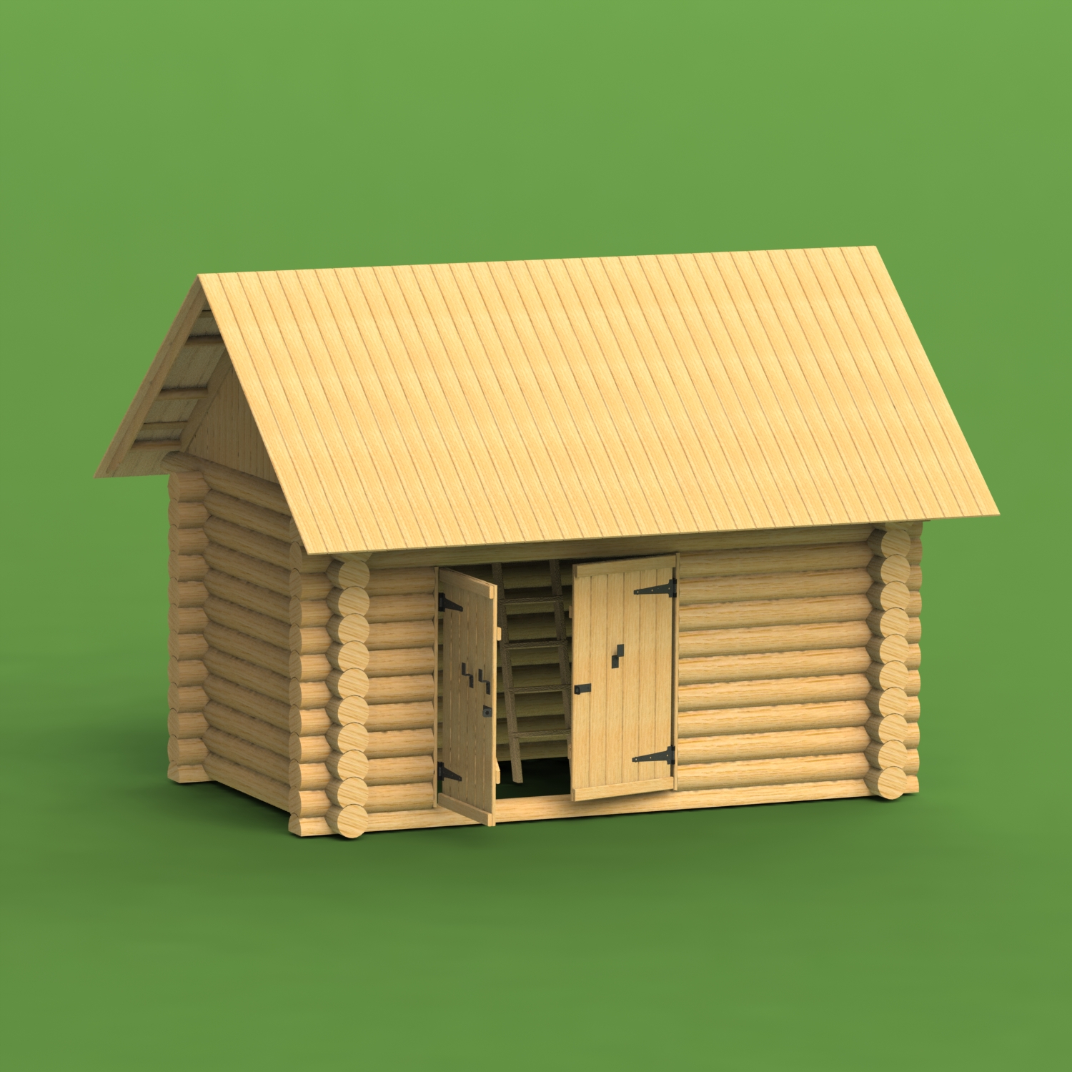 3502 сборная деревянная модель Сарай бревенчатый СВ Модель