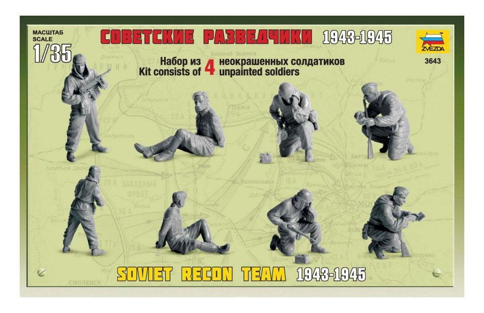 Набор фигурок 3643 Советские разведчики-диверсанты Звезда