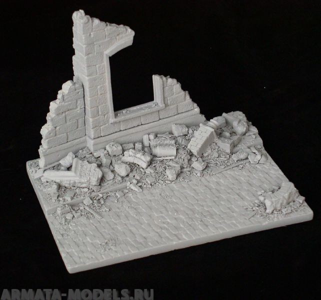 LW35002 small european rubble resin diorama base