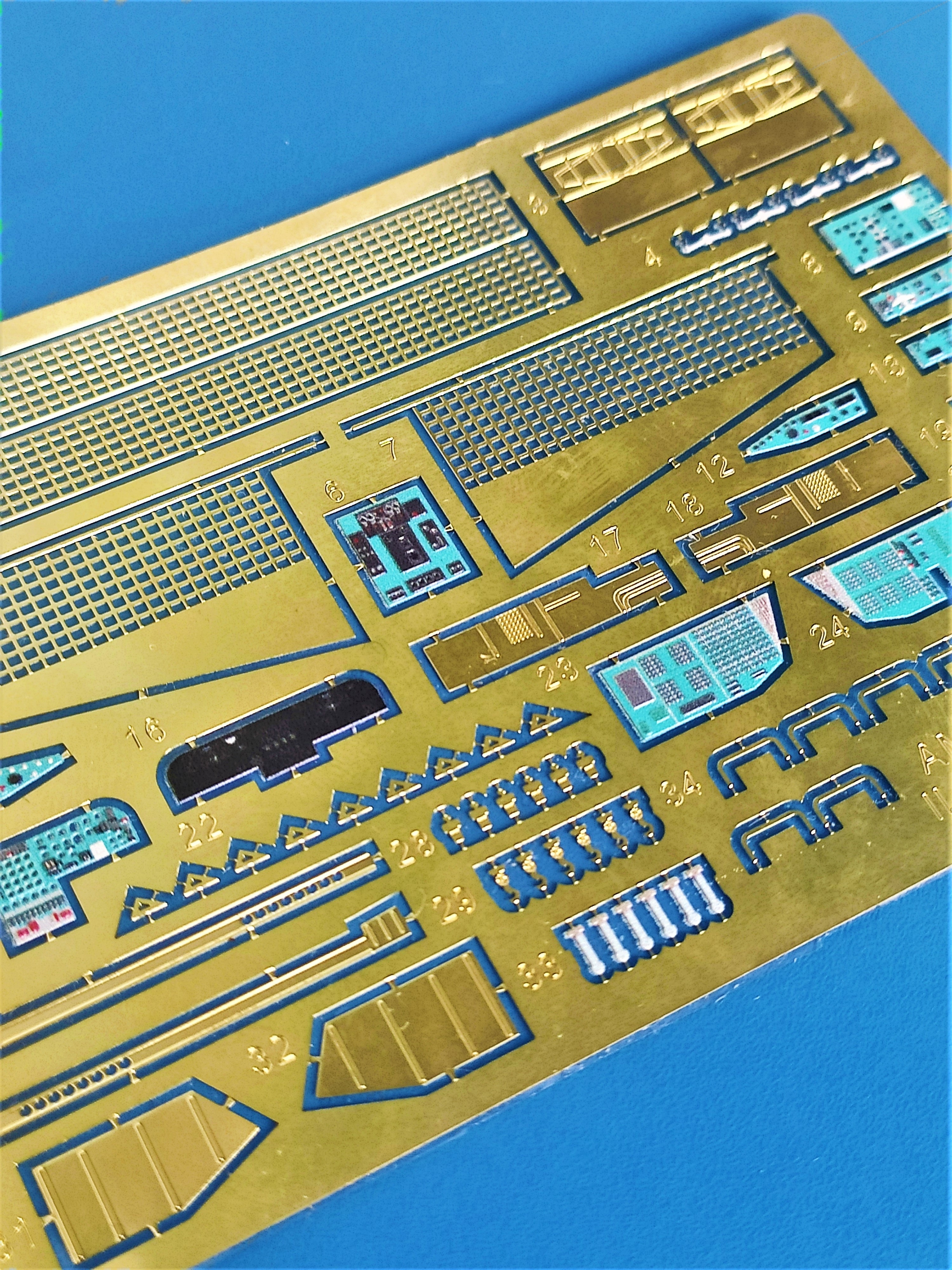 AM7011-3K Цветное фототравление для Ил-76. Интерьер 1/144