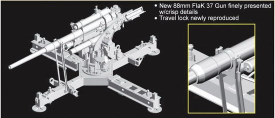 6523Д Зенитка 8.8cm Flak 37 m.Befehlslafette Dragon