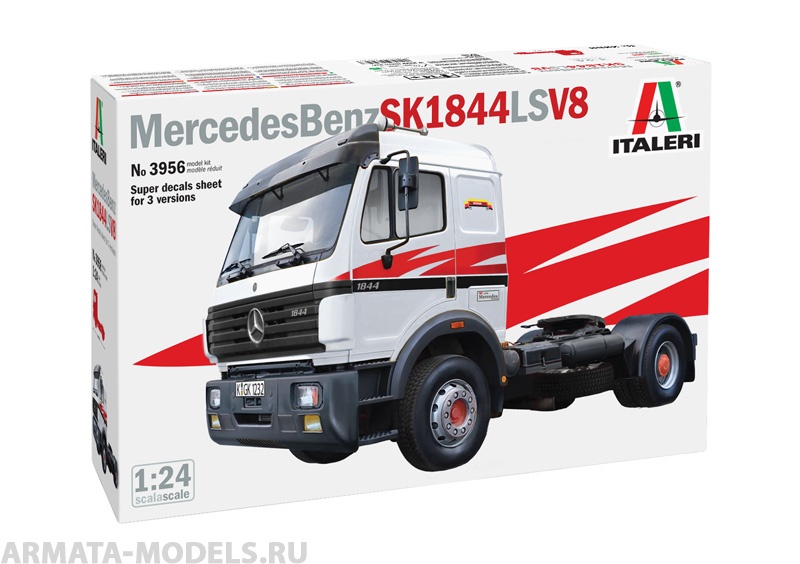 3956ИТ Грузовик M-Benz SK 1844 LS V8 (10013160/011122/3526709, ИТАЛИЯ) Italeri