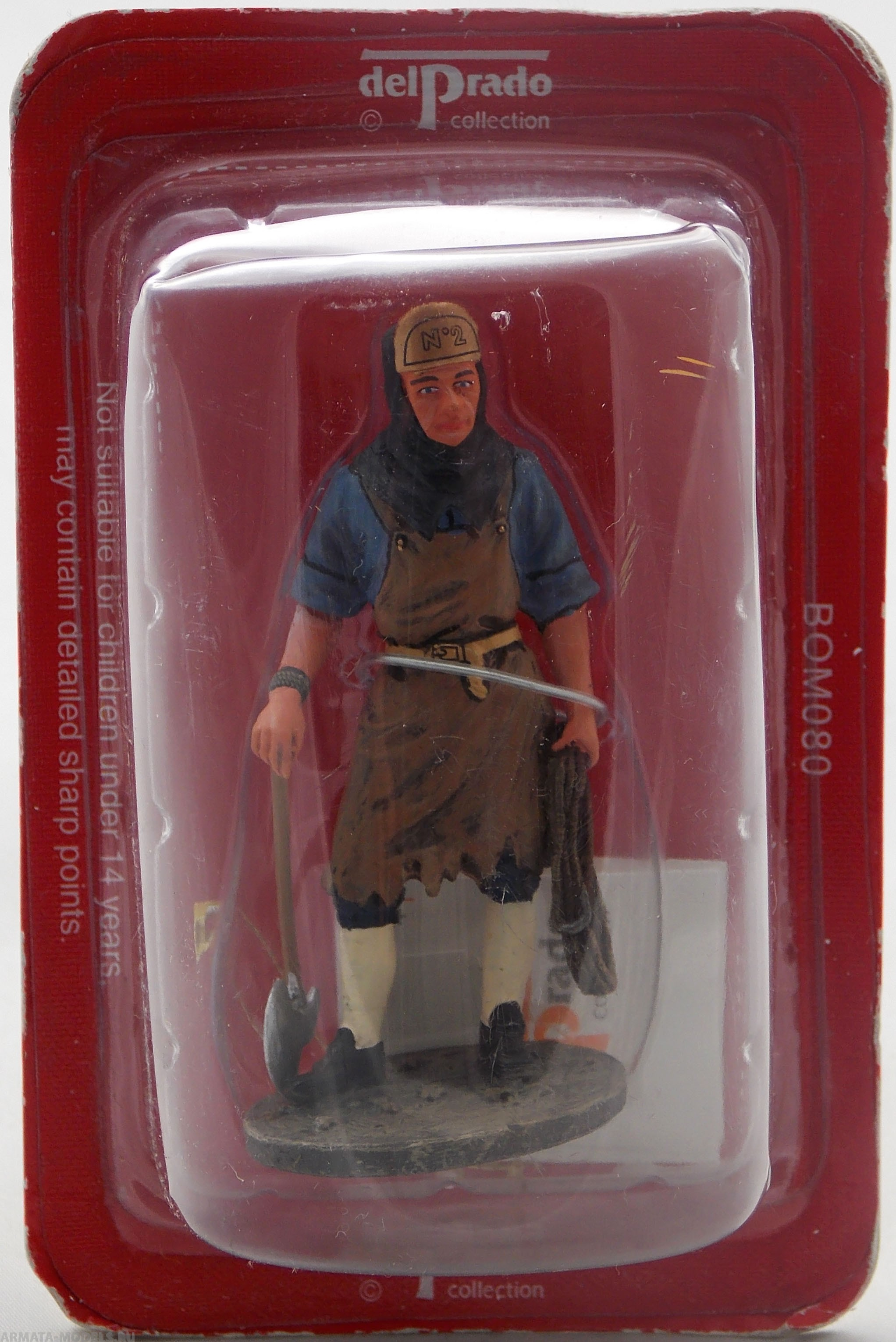 BOM080 Фигура Craftsman Fireman, Strasbourgh, France 1780, 1/32 Del Prado Del Prado