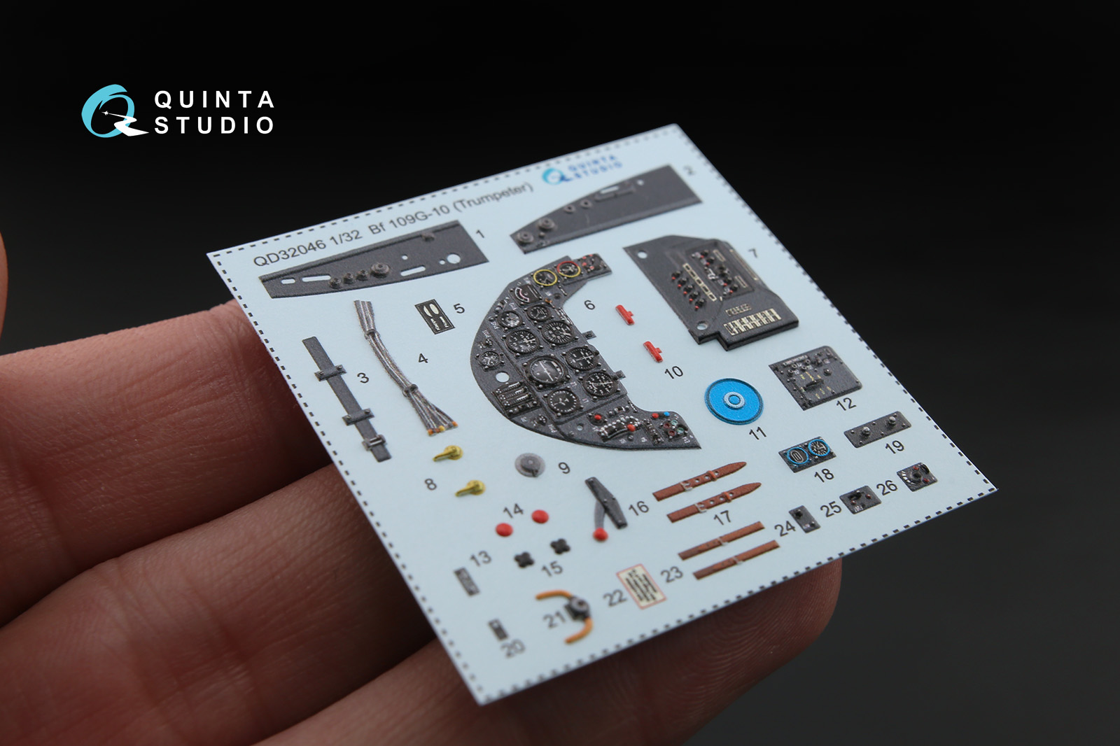 QD32046 1/32 3D Декаль интерьера кабины Bf 109G-10 (для модели Trumpeter)