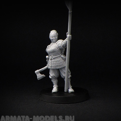 BV-dagmar Игровая миниатюра  fem. viking with standard МКЭ. Викинг со стандартом BROTHER VINNI's