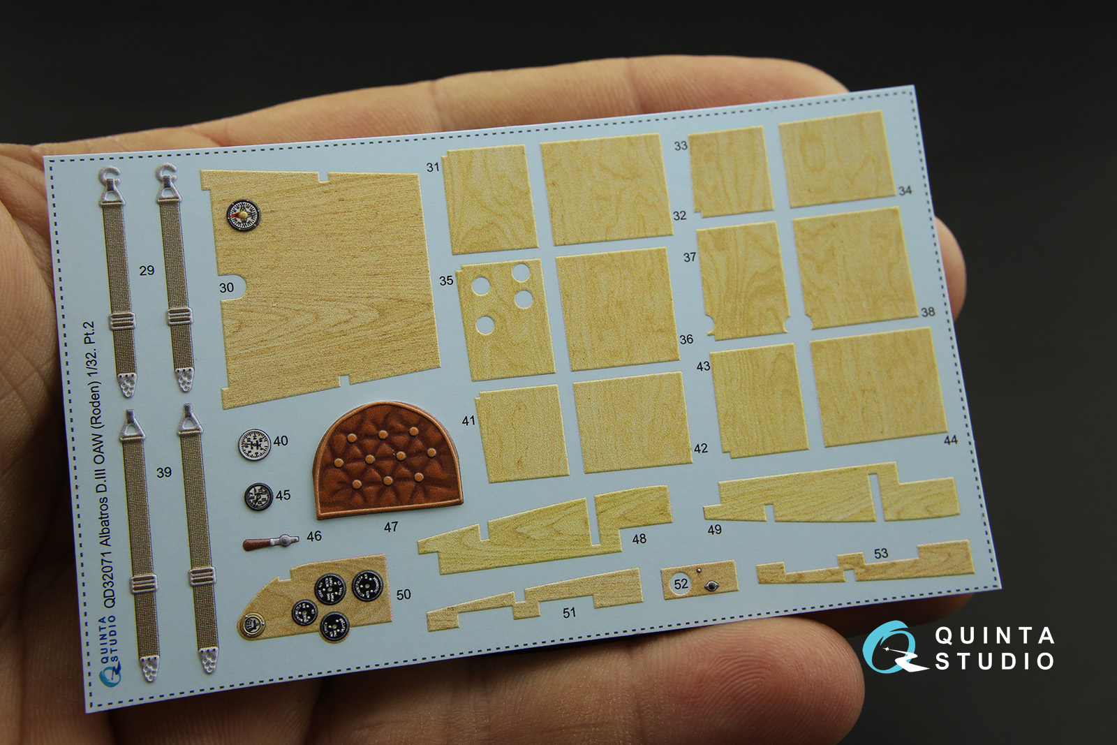 QD32071 3D Декаль интерьера кабины Albatros D.III OAW (для модели Roden)