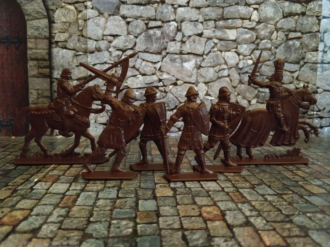 WAB005Brown Набор фигур Барон Хладомир и его люди (коричневый) Воины и Битвы