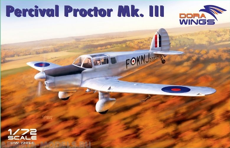 DW72014 Самолет радиосвязи Percival Proctor MK.III Dora Wings