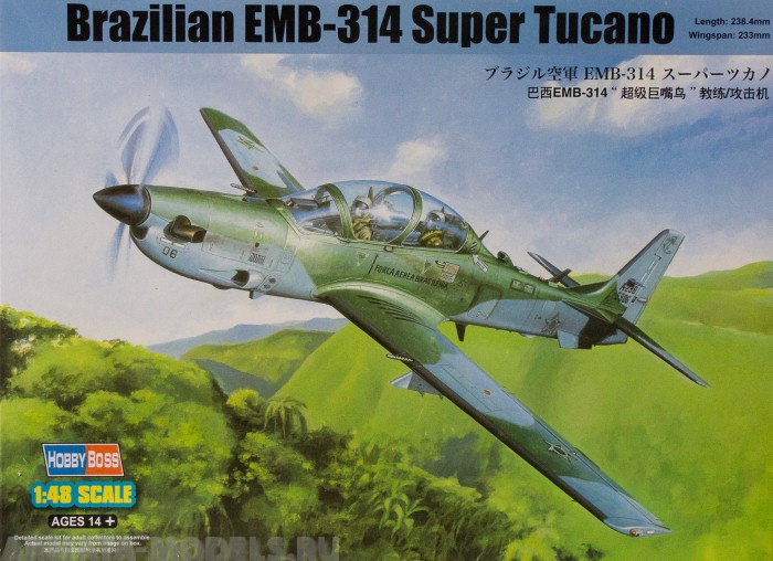81727 Самолет Brazilian EMB314 Super Tucano Hobby Boss