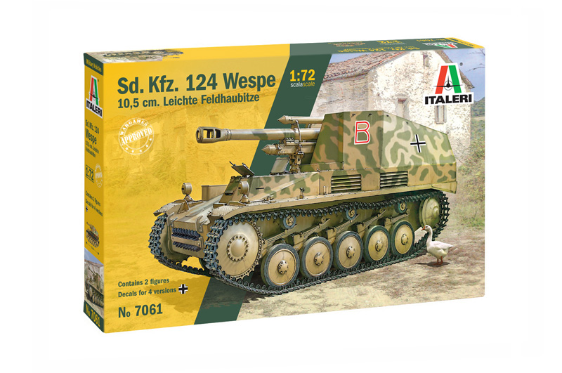 7061ИТ Самоходка SD.KFZ.124 WESPE (10013160/011122/3526709, ИТАЛИЯ) Italeri