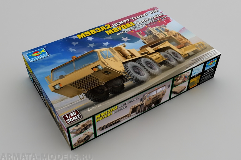 01055P M983A2 HEMTT Tractor with M870A1 Semi-Trailer Trumpeter