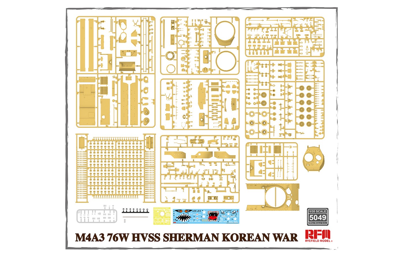 RM-5049 M4A3 76w hvss Sherman Korean war Rye Field Model (RFM)