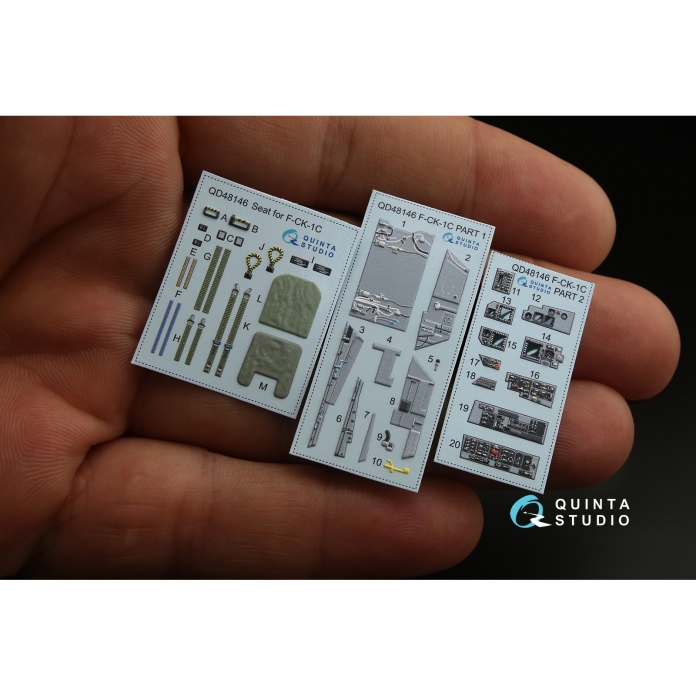 QD48146 3D Декаль интерьера кабины F-CK-1С (для модели AFV club)