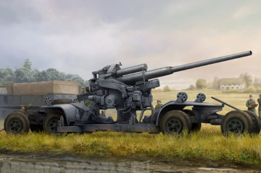 84545HB Артиллерийское орудие German 12.8cm FLAK 40 Hobby Boss