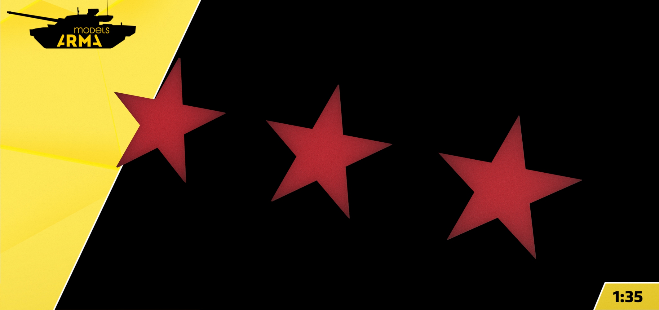 AM35941 Набор звезд на башню и лобовую броню для танка ТГ Arma Models