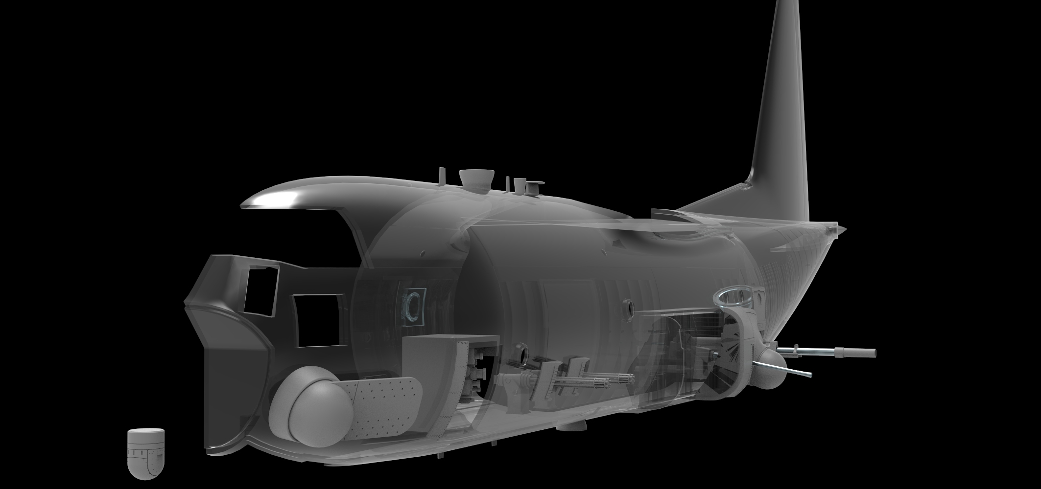 AM7290 Конверсия AC-130H Spectre Arma Models