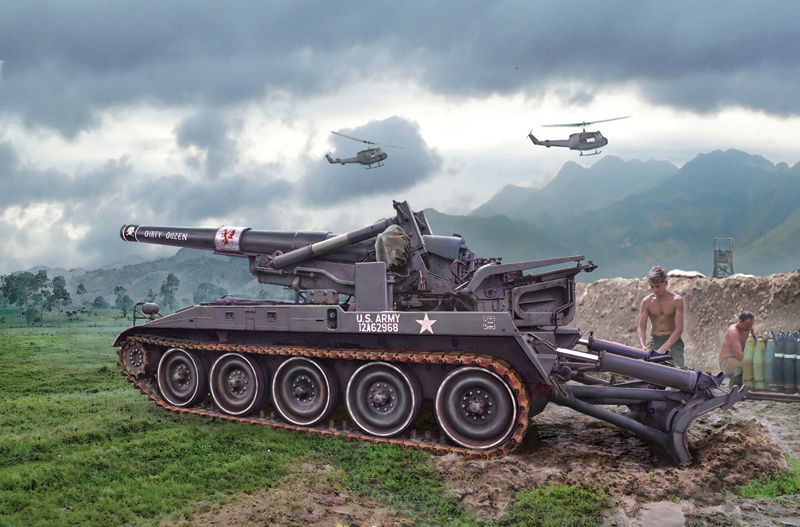 6574ИТ Танк М110 (10013160/050320/0115752, ИТАЛИЯ ) Italeri