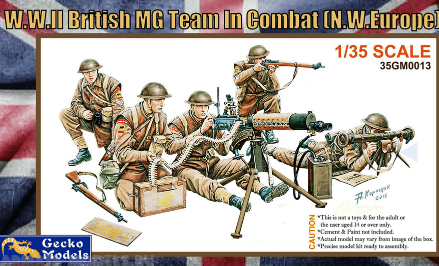35GM0013 British MG Team in Combat GECKO MODELS
