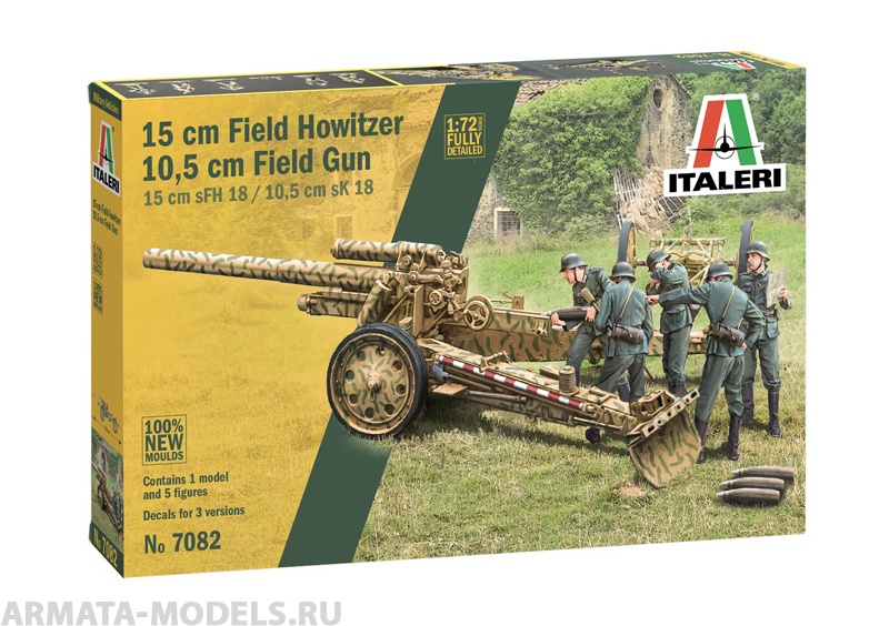 7082ИТ Пушка 15 cm Field Howitzer / 10,5 cm Field Gun Italeri
