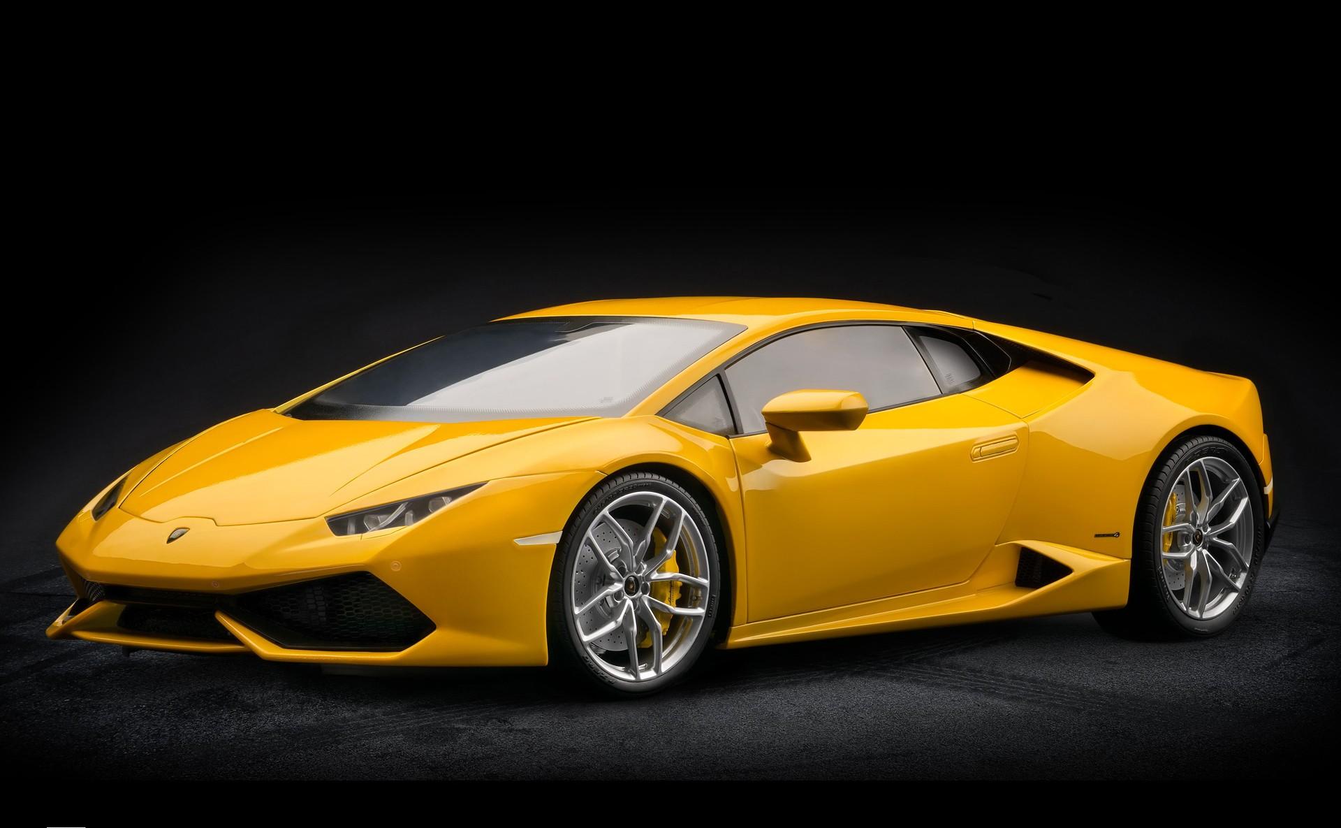 HK106SB Собранная Модель  Lamborghini Huracan LP Yellow perl Pocher