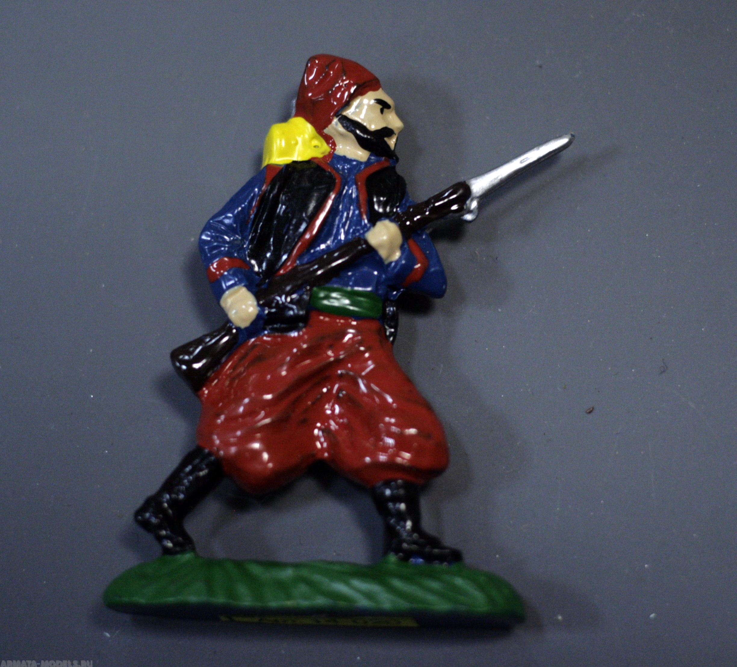 14-020 окрашеная фигура Зуав в бою Солдатики "Ура"