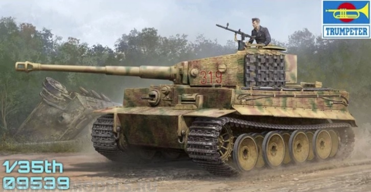 09539P Pz.Kpfw.VI Ausf.E Sd.Kfz.181 Tiger I (Medium Production) w/ Zimmerit Trumpeter