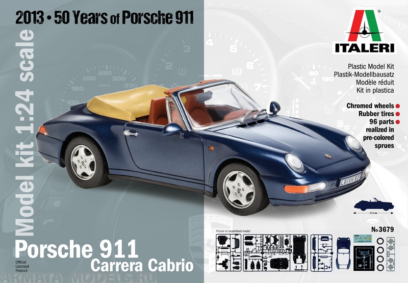 3679ИТ АВТОМОБИЛЬ PORSCHE 911 CARRERA CABRIO Italeri