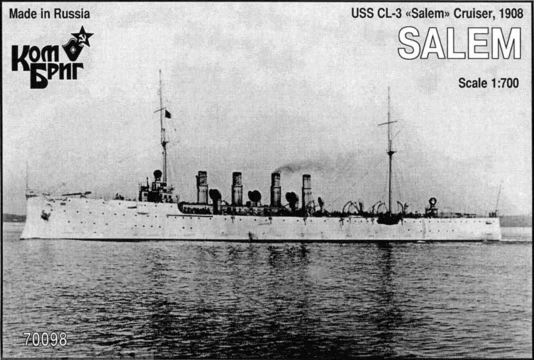Корабль KB70098PE USS CL-3 Salem Cruiser, 1908 Комбриг