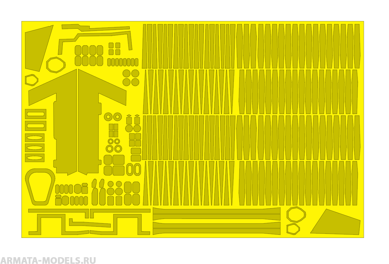 AM48129 Маска окрасочная расширенная, включая окраску сопел для Су-27, 1/48 