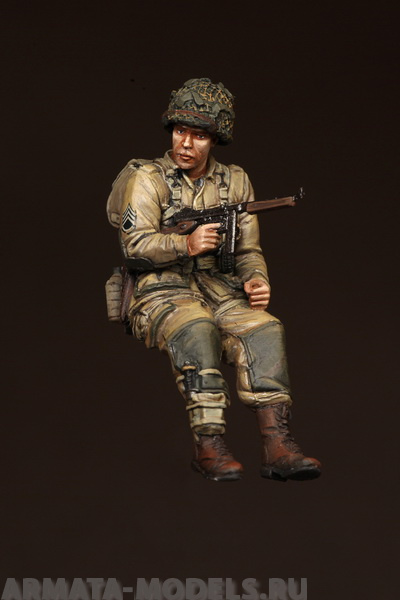 3587SOGA Sergeant 101st Airborne Division on Sherman. SOGA Miniatures
