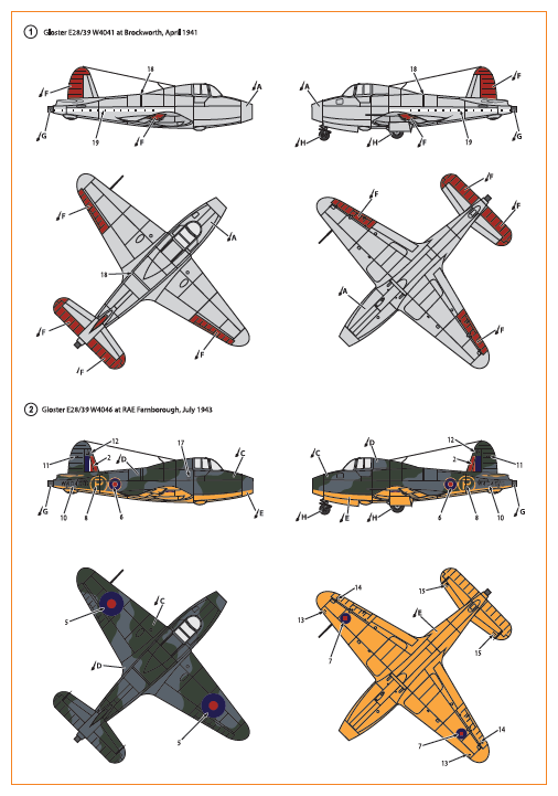 CPD72002 Декаль для самолета Gloster E28/39 Pioneer
