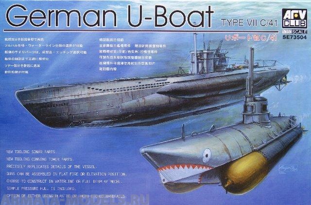 SE73504  Подводная лодка German  U-Boat type VII C/41 AFV CLUB