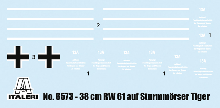 6573ИТ Танк 38 cm RW 61 aus STURMMORSER TIG Italeri