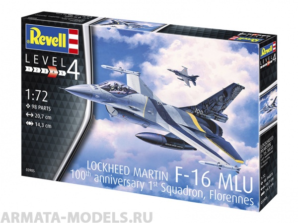 03905RE Многоцелевой истребитель F-16 Mlu 100th Anniversary (Подарочная серия) Revell