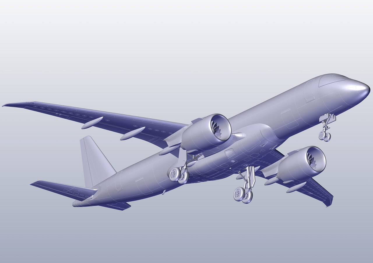 ЕЕ144152_3 Авиалайнер EMB 190E2 WIDEROE Восточный экспресс