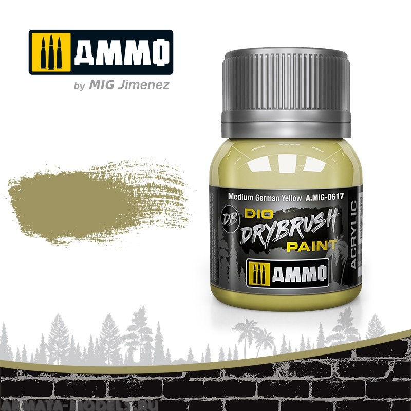 AMIG0617 Ammo Mig Краска акриловая DRYBRUSH  Medium German Yellow
