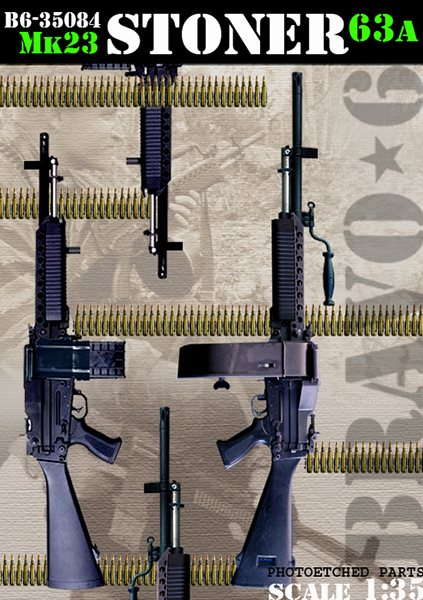 B6-35084 Миниатюра с фототравлением US Stoner M63A/Mk23 Bravo6