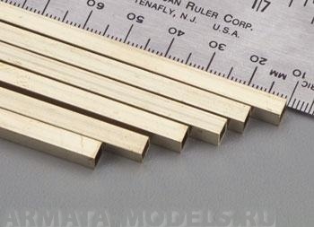 KS8149 Квадратная латунная трубка 1,6 мм, 2 шт