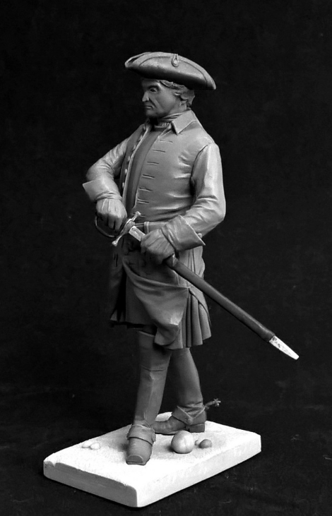 CHM-54239(М). Шведский кавалерийский офицер, 1710-е годы. 54 мм. Материал - белый металл. Chronos Miniatures