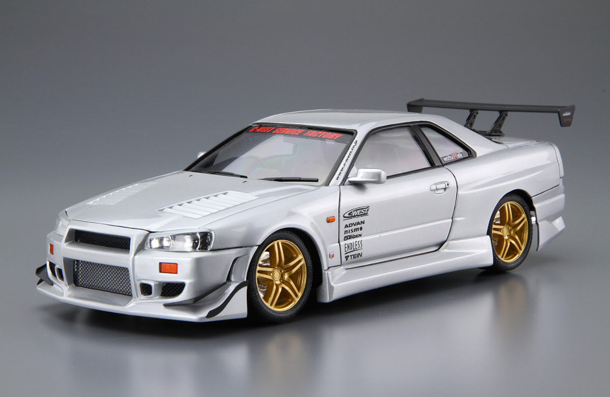06149 Nissan Skyline R34 GT-R C-West Aoshima