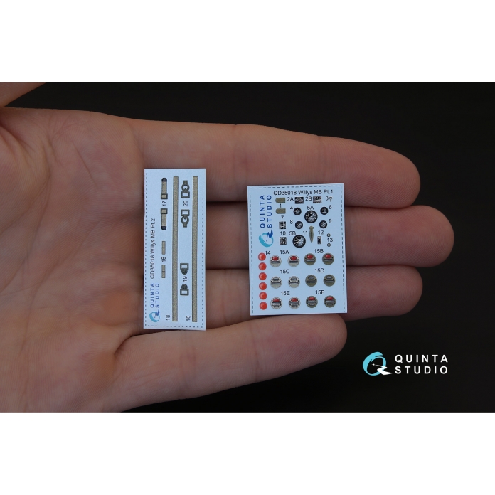 QD35018 3D Декаль интерьера кабины для  Willys MB (для любых моделей)