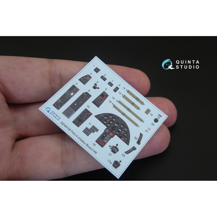 QD48109 3D Декаль интерьера кабины F4U-4 (для модели HobbyBoss)