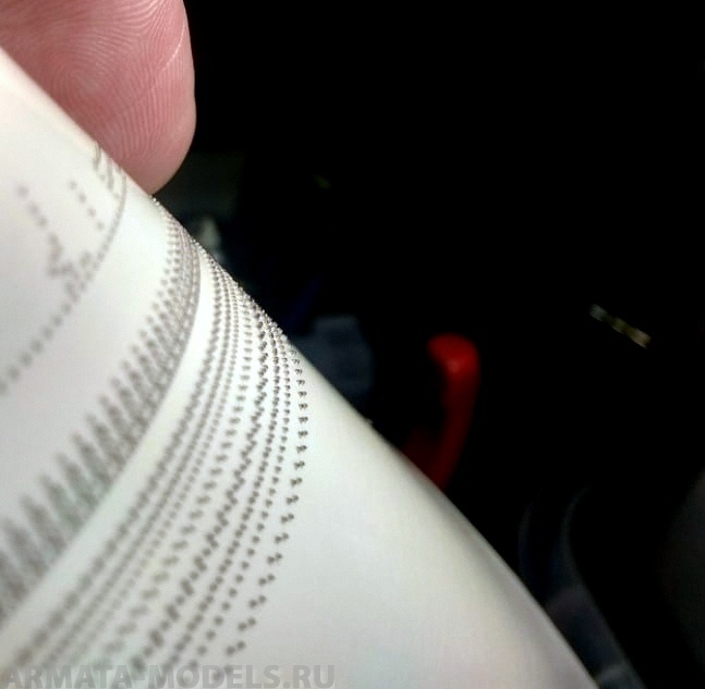 AM7299 Декаль для имитации заклепки объемная зигзаг узкий, 1/72