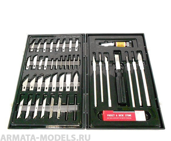 4007J Набор ножей с цанговым зажимом, 51 предмет