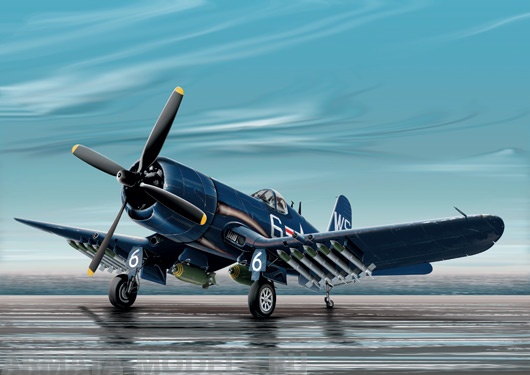 062ИТ Самолет Corsair F 4U-4B Italeri