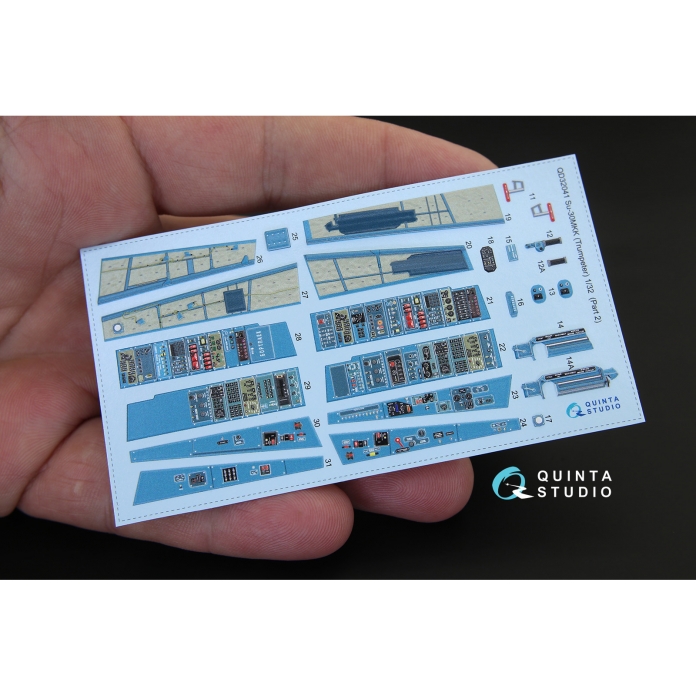 QD32041  3D Декаль интерьера кабины Су-30МКК (для модели Trumpeter)