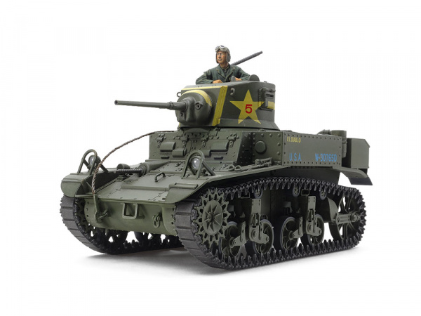 35360 Американский легкий танк M3 STUART, late production, с фигурой командира Tamiya